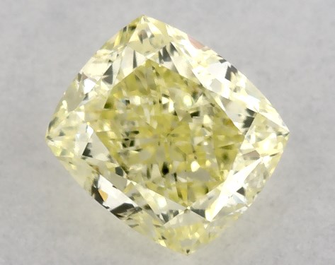 GIA 0.41 Carat Fancy Yellow-SI1 Cushion Modified Cut Diamond